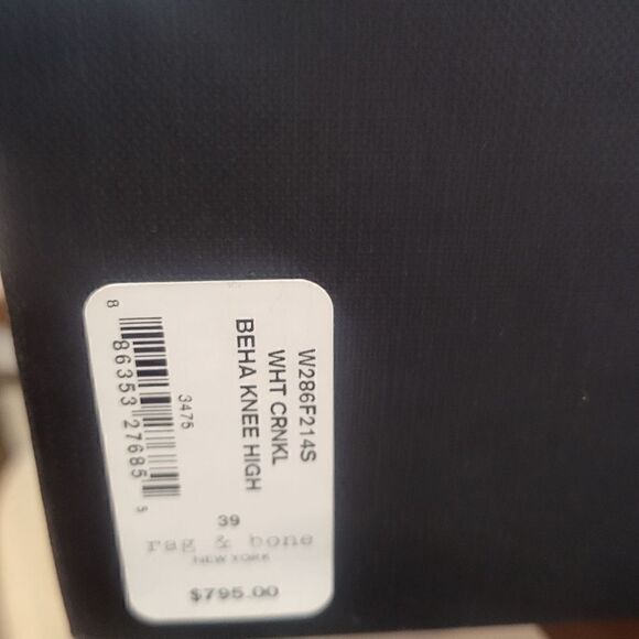 MSRP $795 Rag & Bone Beha Knee High Off White Boot Size 9 (EU 39) - Picture 10 of 11